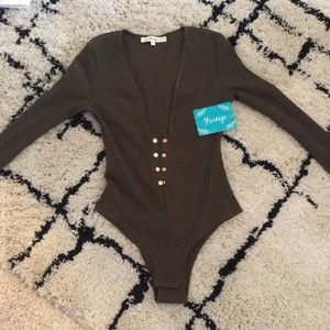olive long sleeve body suit